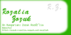 rozalia zozuk business card